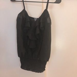 Black Charlotte Russe top, perfect for going out or for summer! Lightly worn!